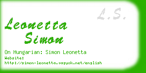 leonetta simon business card